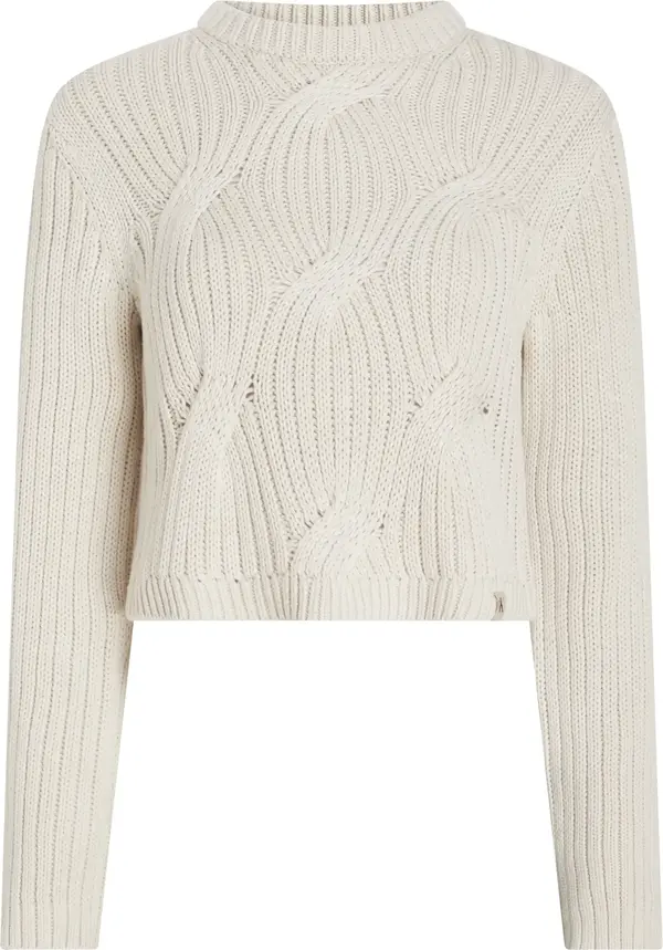 Calvin Klein CABLE KNIT SWEATER Kadın Bej Kazak
