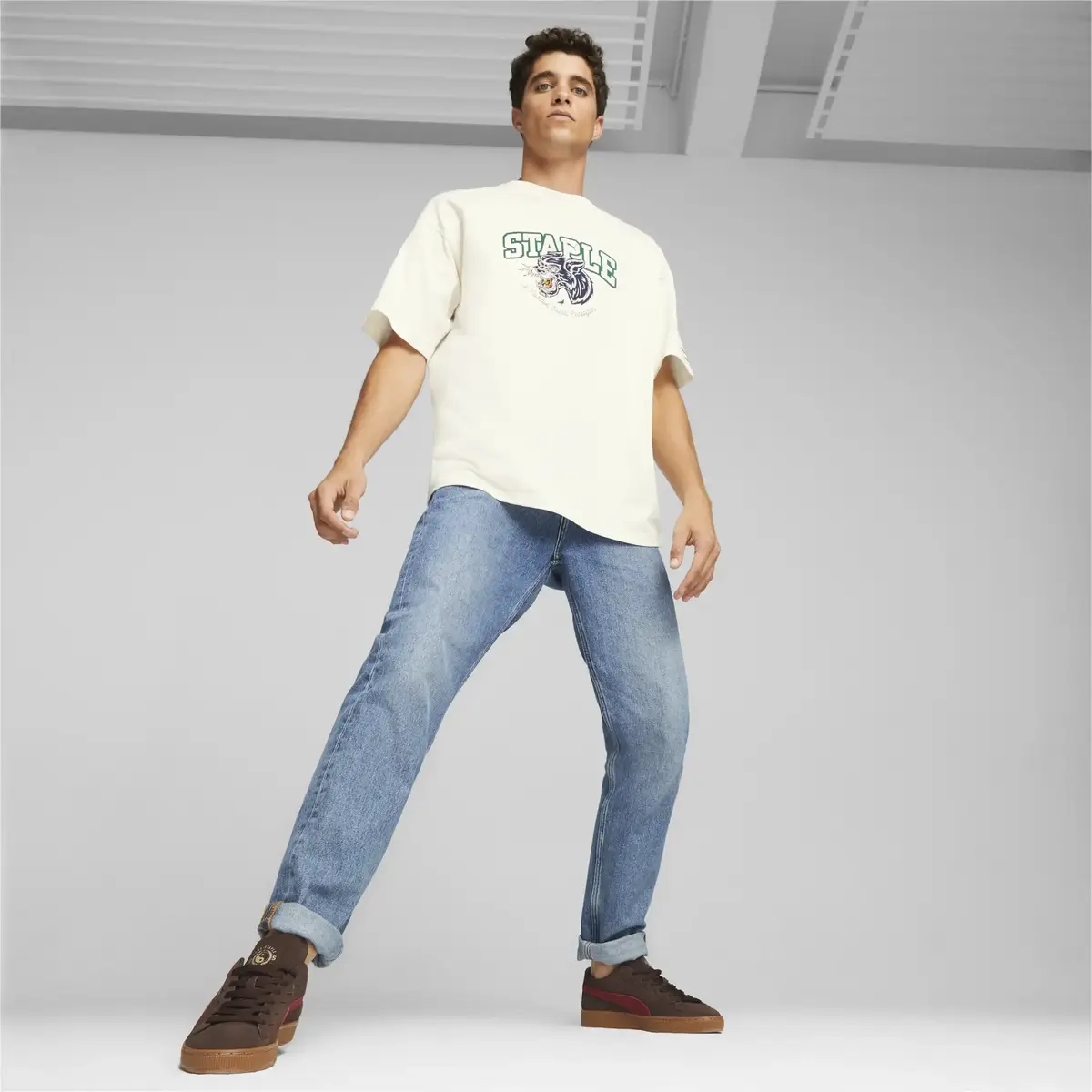 PUMA X STAPLE Graphic Tee Beyaz Erkek T-Shirt