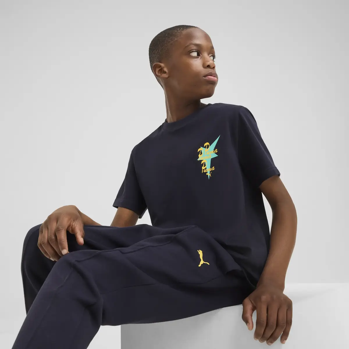 Puma ROAD TO UNITY Graphic Tee Siyah Erkek Çocuk T-Shirt