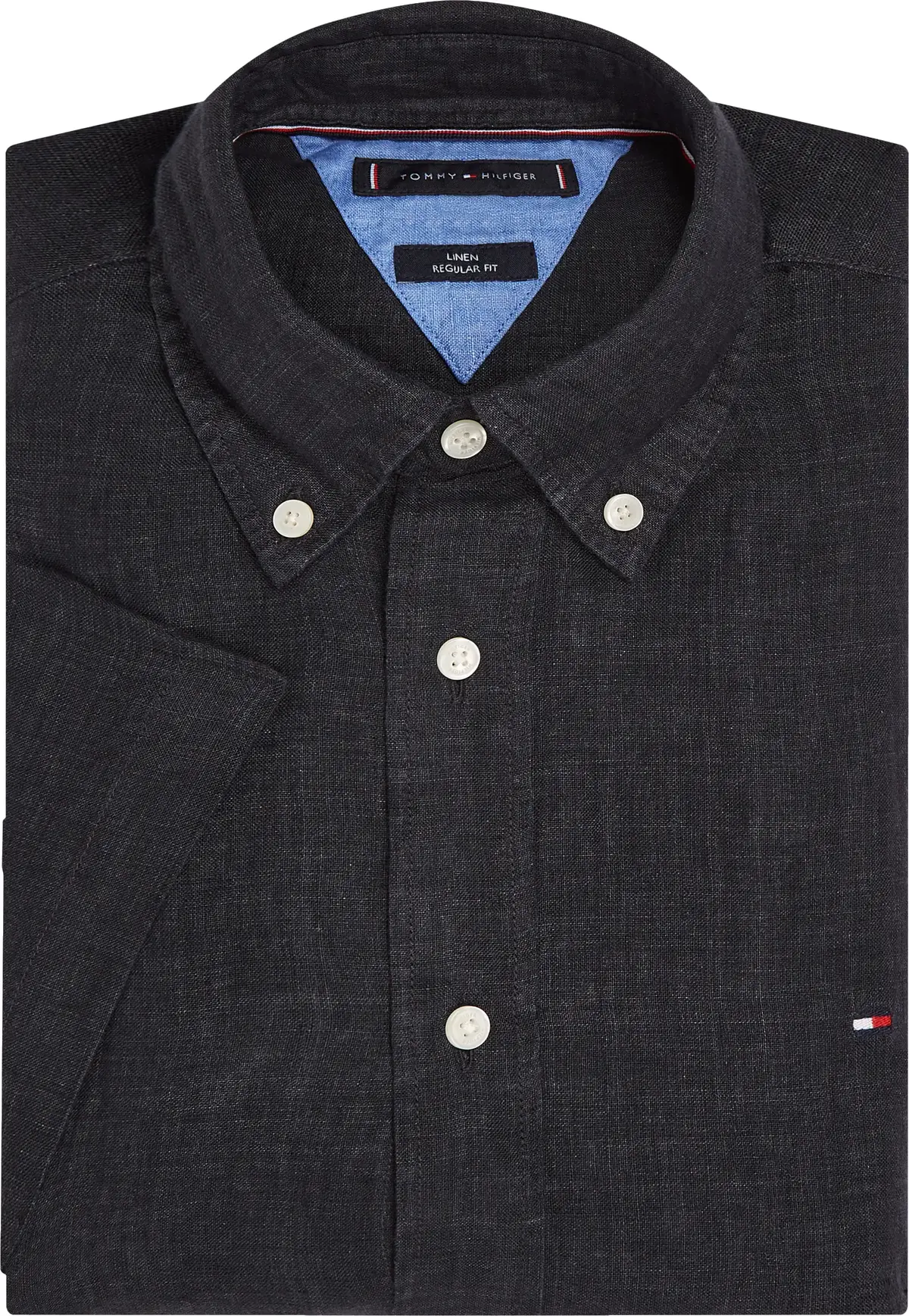 Tommy Hilfiger PIGMENT DYED LINEN R, BDS Siyah Erkek Gömlek