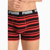 Puma PUMA HERITAGE STRIPE BOXER 2P red / blac Kırmızı/Siyah Erkek 2'li Boxer