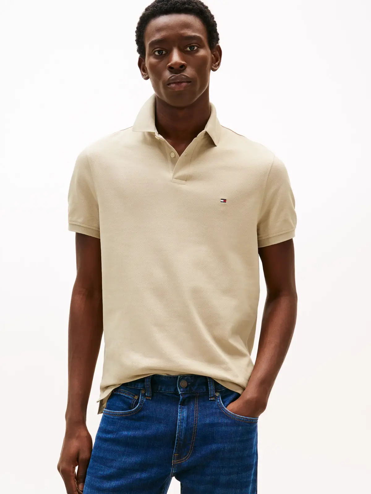 Tommy Hilfiger 1985 REGULAR POLO, RBT Bej Erkek T-Shirt & Polo