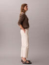 Calvin Klein STRAIGHT LEG STRETCH, F7J, 4 Kadın Krem Chino Pantolon