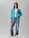 Calvin Klein MONOLOGO FRENCH TERRY FZ BF HOOD Yeşil Kadın Sweatshirt