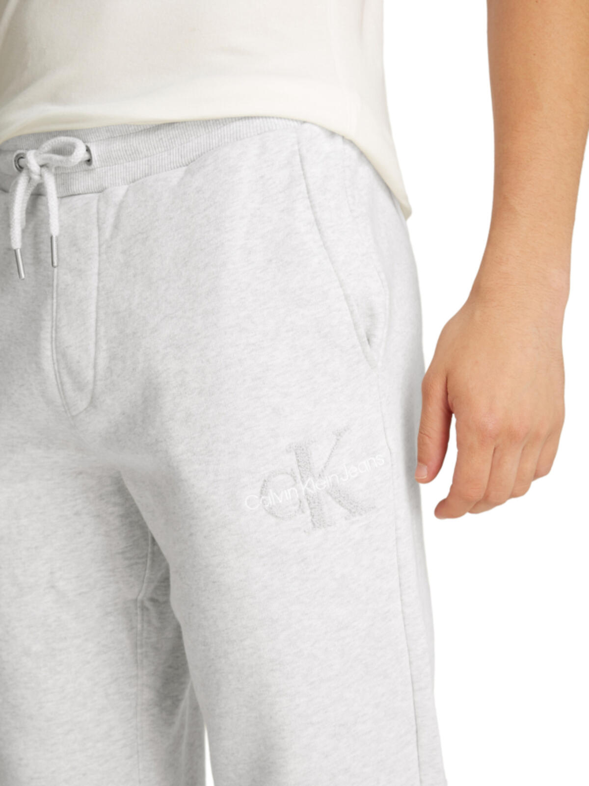 Calvin Klein CHENILLE MONOLOGO SW, P6G Gri Erkek Eşofman Altı