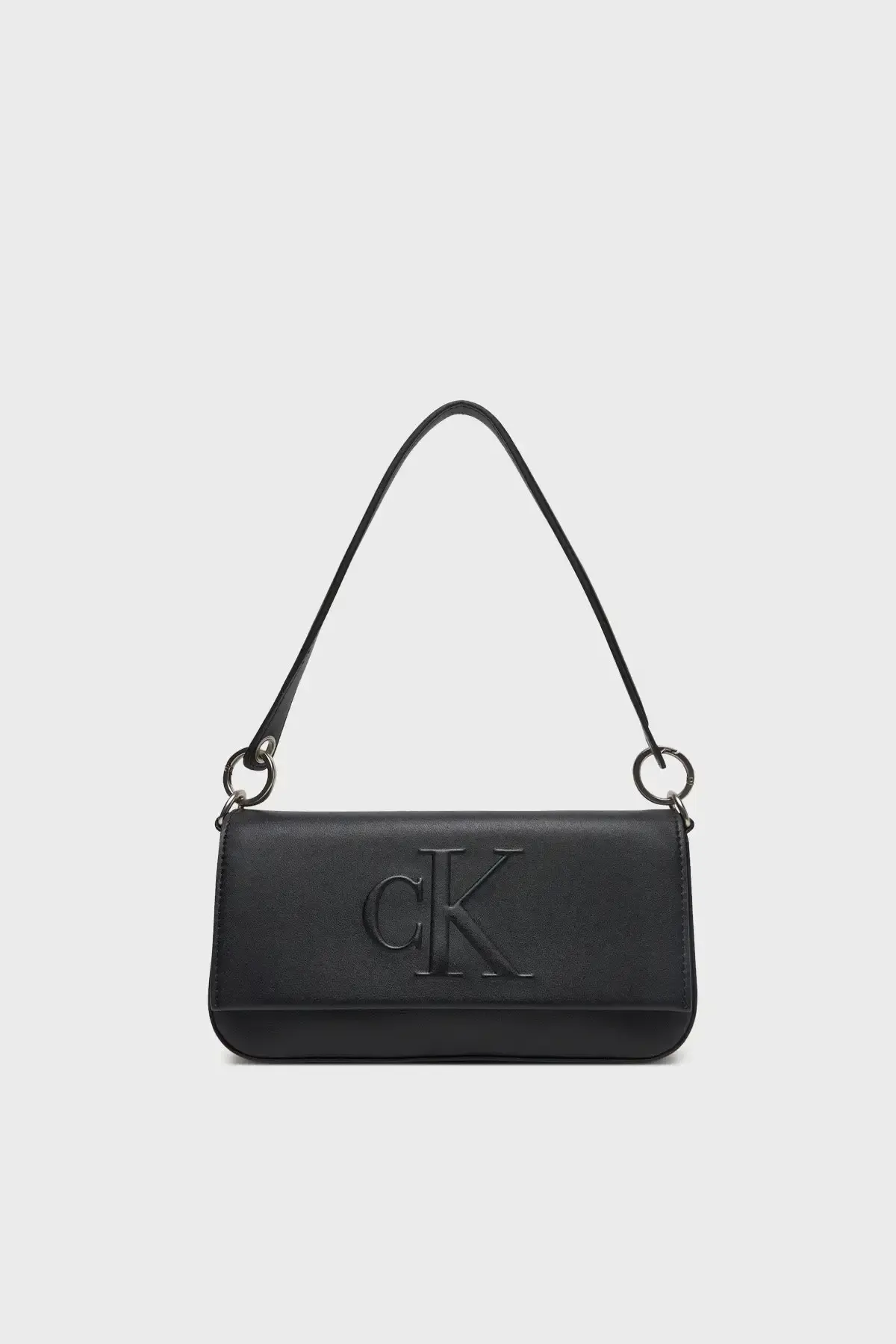 Calvin Klein SCULPTED FLAP SHOULDER POUCH Siyah Kadın El Çantası Calvin Klein SCULPTED FLAP SHOULDER POUCH Siyah Kadın El Çantası