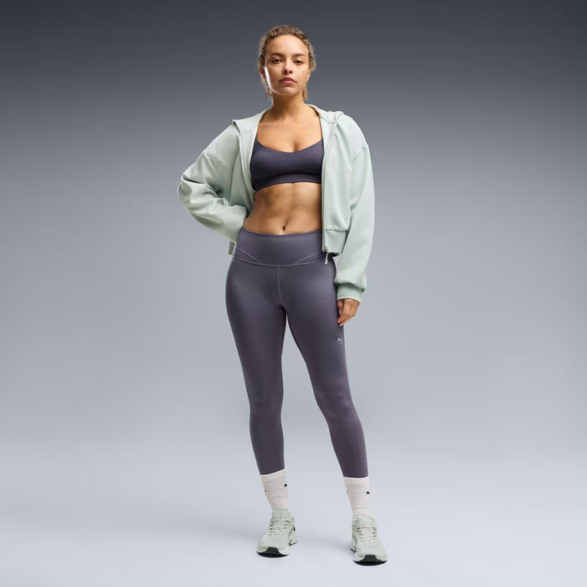 PUMA Shape Bra - Low Gri Kadın Sporcu Sütyeni