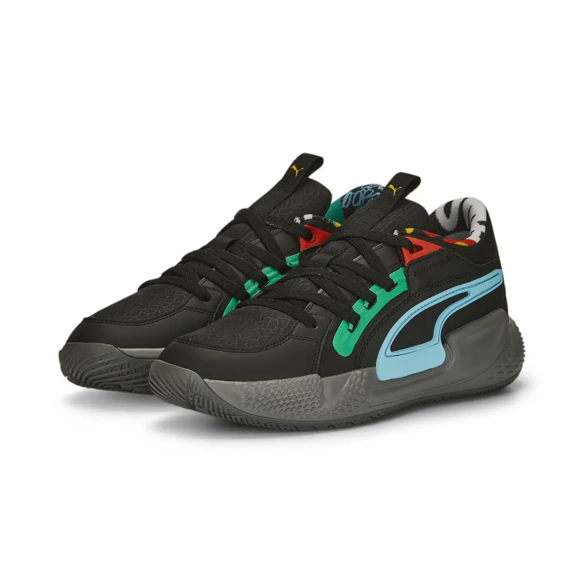 Puma Court Rider Chaos Block Party Siyah Erkek/Unisex Basketbol Ayakkabısı