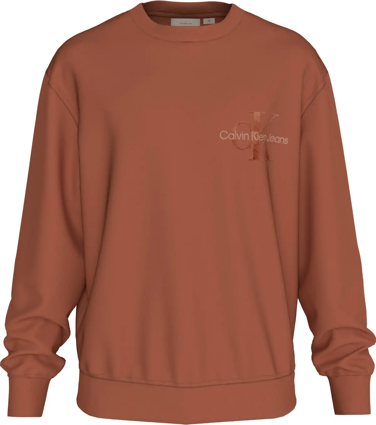 Calvin Klein BRISTLE MONOLOGO CRE, GAM Kahverengi Erkek Sweatshirt
