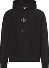 Calvin Klein PREMIUM TERRY MICRO MONOLOGO HOO Siyah Erkek Sweatshirt