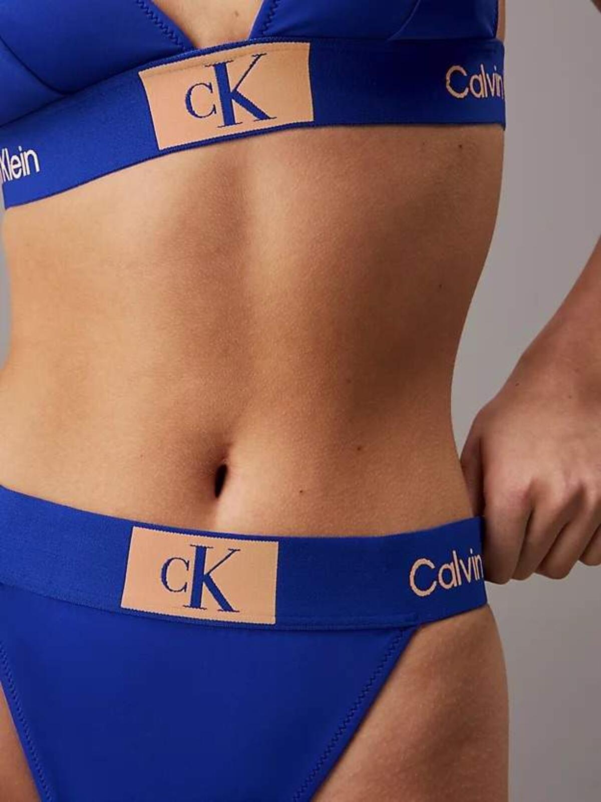 Calvin Klein CHEEKY HIGH RISE BIK, C7N Mavi Kadın Bikini Altı