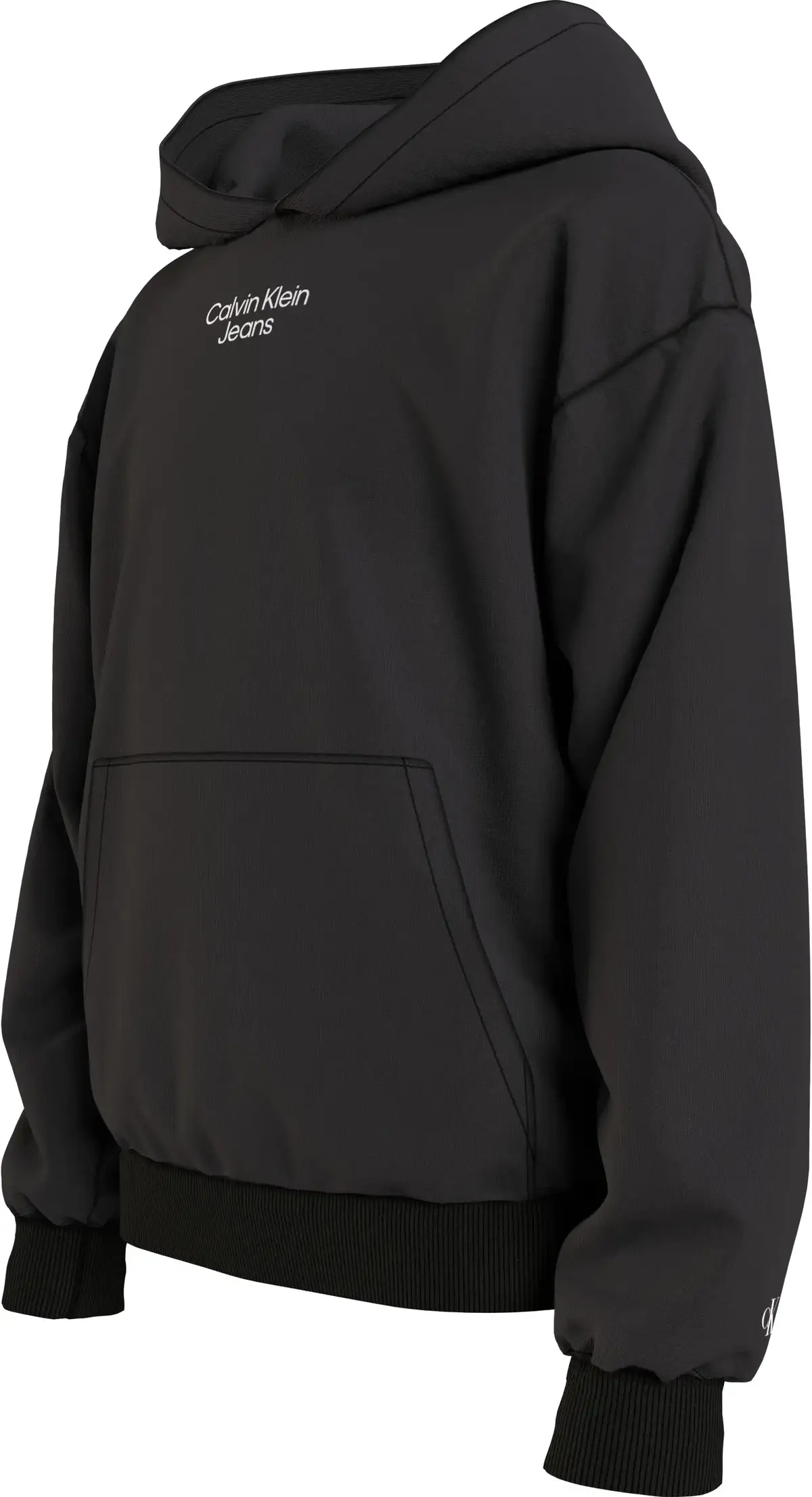 Calvin Klein STACKED LOGO RELAXED Erkek Siyah Hoodie
