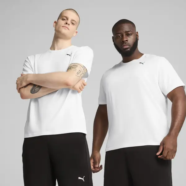 Puma M TAD ESS SOLID CAT TEE LC Beyaz Erkek T-Shirt