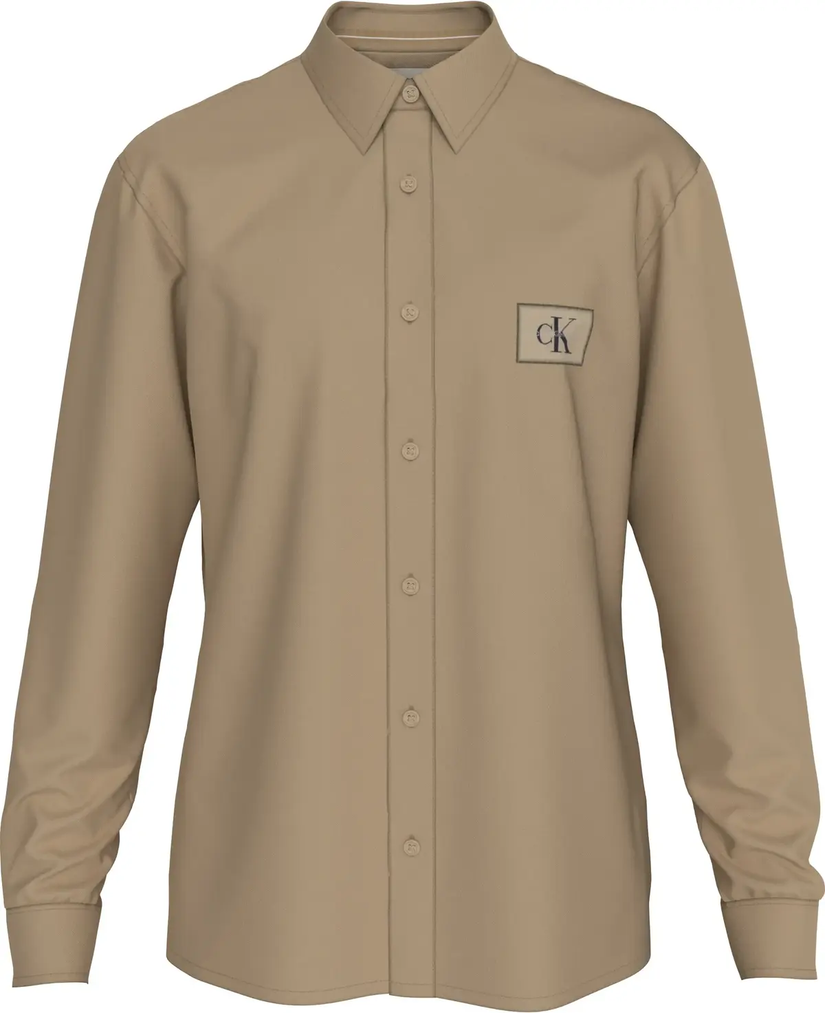 Calvin Klein WOVEN LABEL SHIRT, PF2 Kahverengi Erkek Gömlek