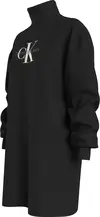 Calvin Klein MONOLOGO ROLL NECK D Kadın Siyah Elbise