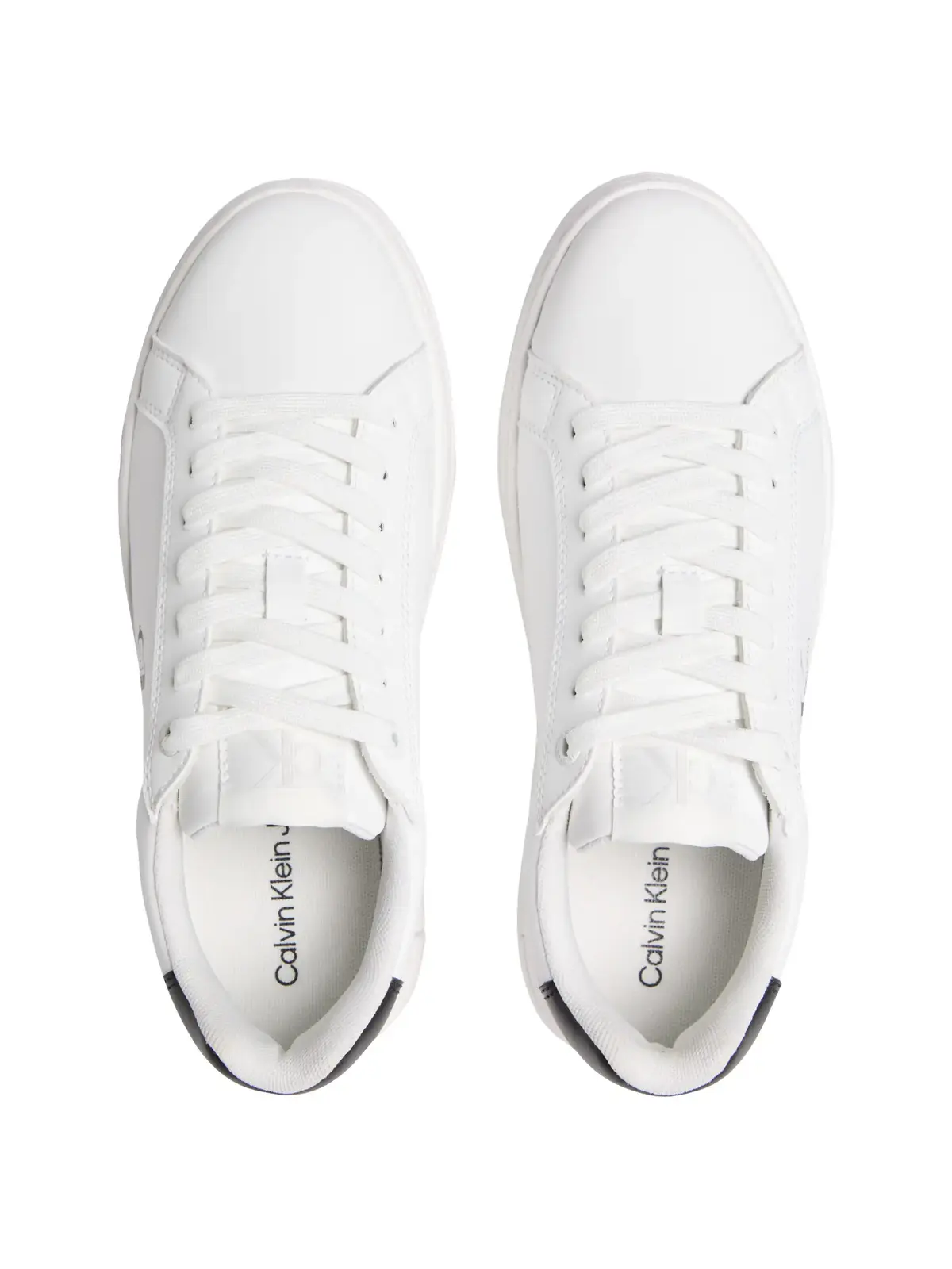 Calvin Klein BOLD FLATF LOW LACE, 01W Beyaz Kadın Spor Ayakkabı & Sneaker