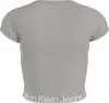 Calvin Klein LOGO TAPE RIB SHORT Kadın Gri T-Shirt