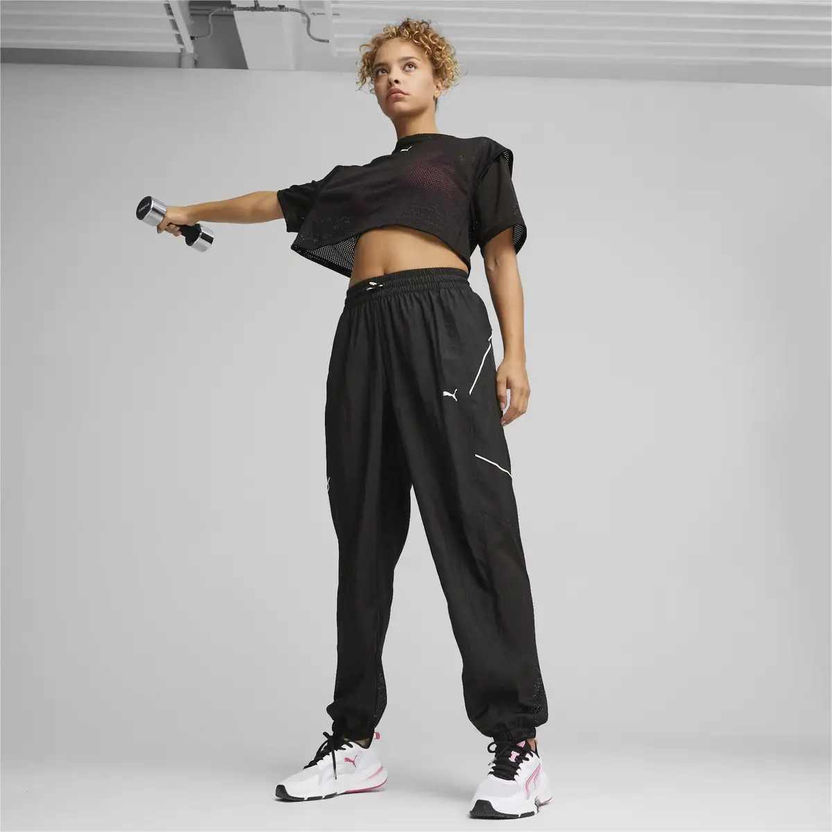 Puma FIT MOVE MESH CROP TEE Siyah Kadın T-Shirt