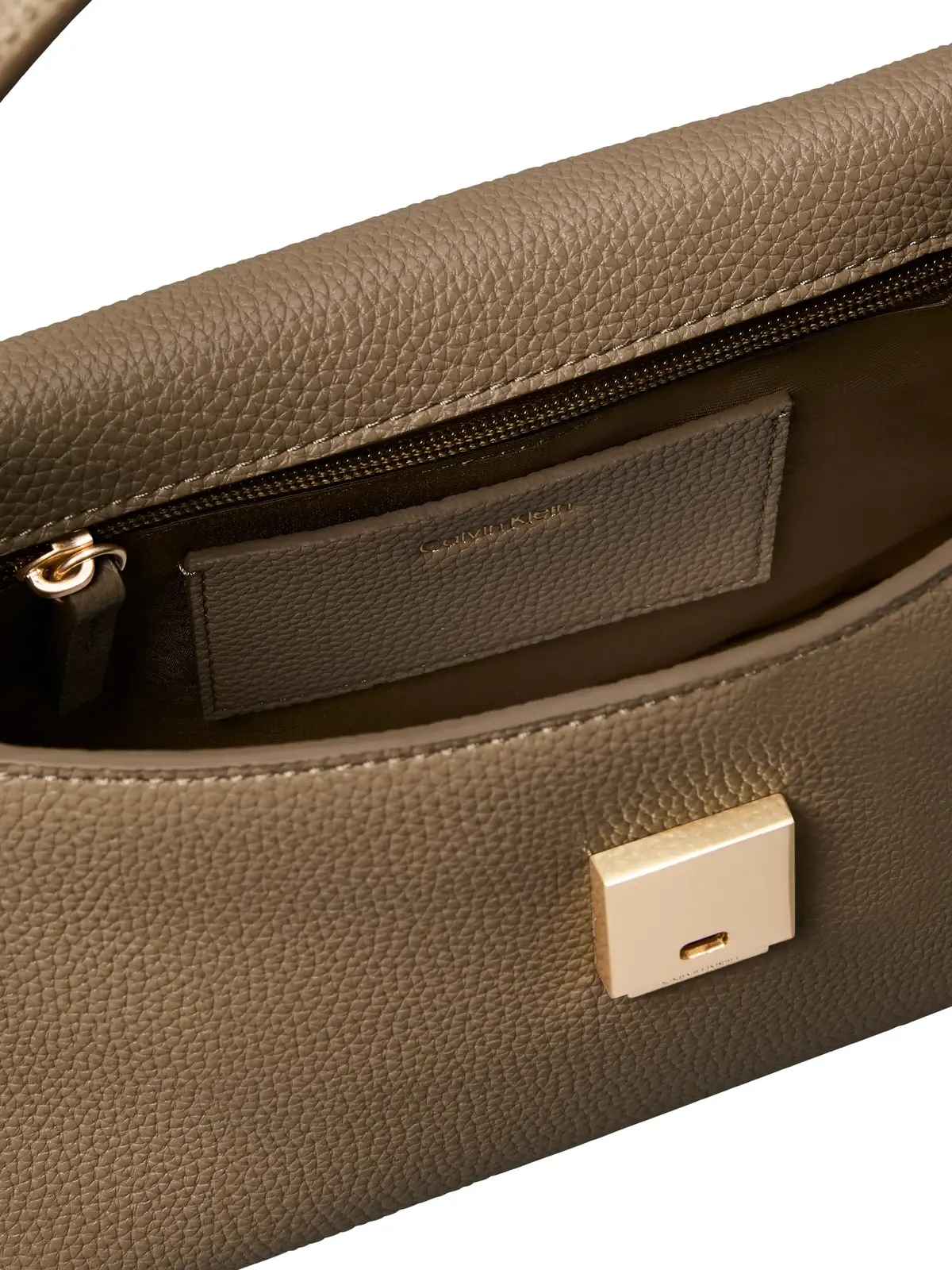Calvin Klein EMBLEM HW PEBBLE SHO Kahverengi Kadın Omuz Çantası