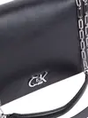 Calvin Klein CK RE-LOCK MEDIUM CH Siyah Kadın Omuz Çantası