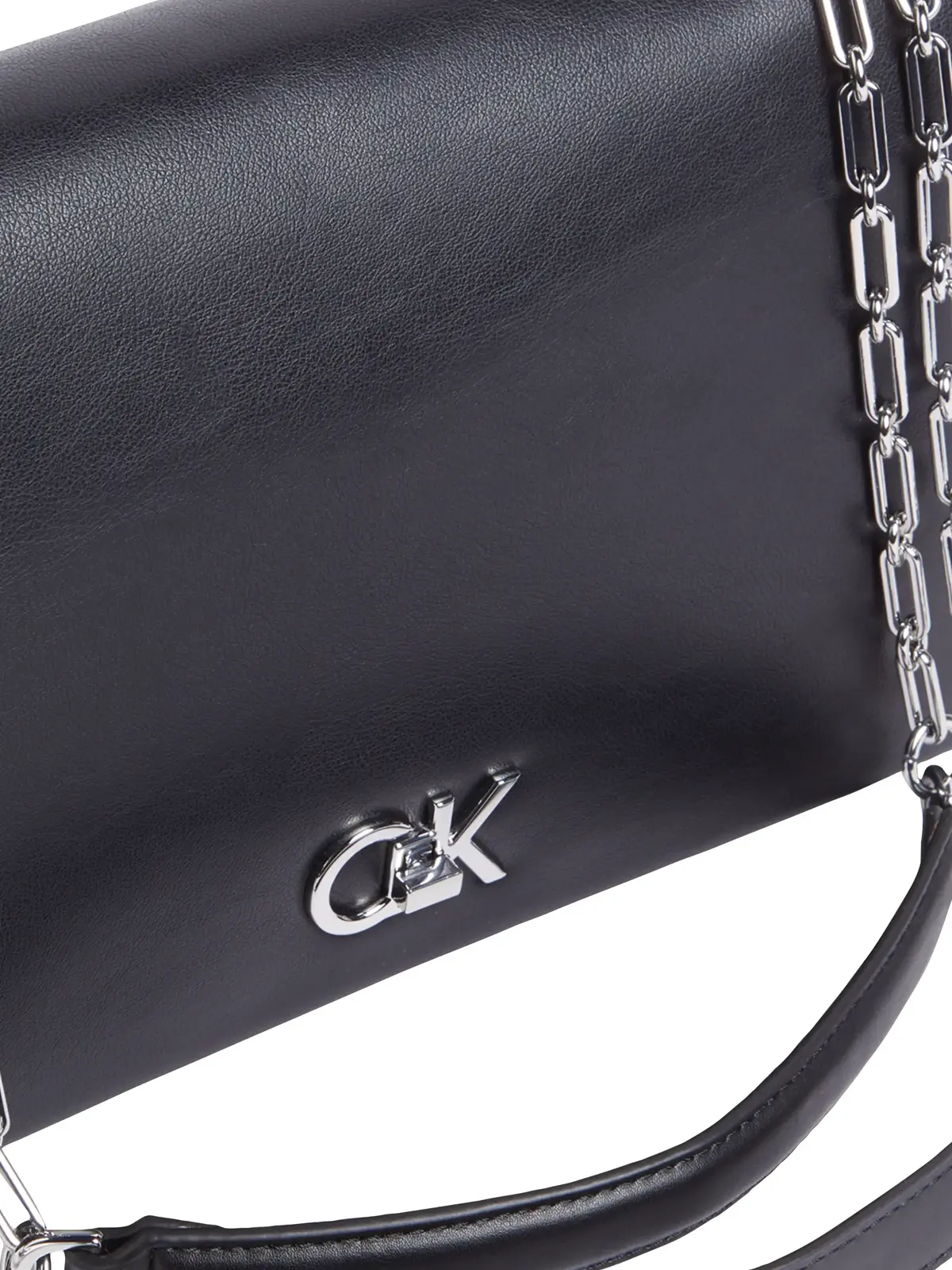 Calvin Klein CK RE-LOCK MEDIUM CH Siyah Kadın Omuz Çantası