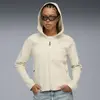 PUMA EVOSTRIPE Full-Zip Hoodie Krem Kadın Sweatshirt