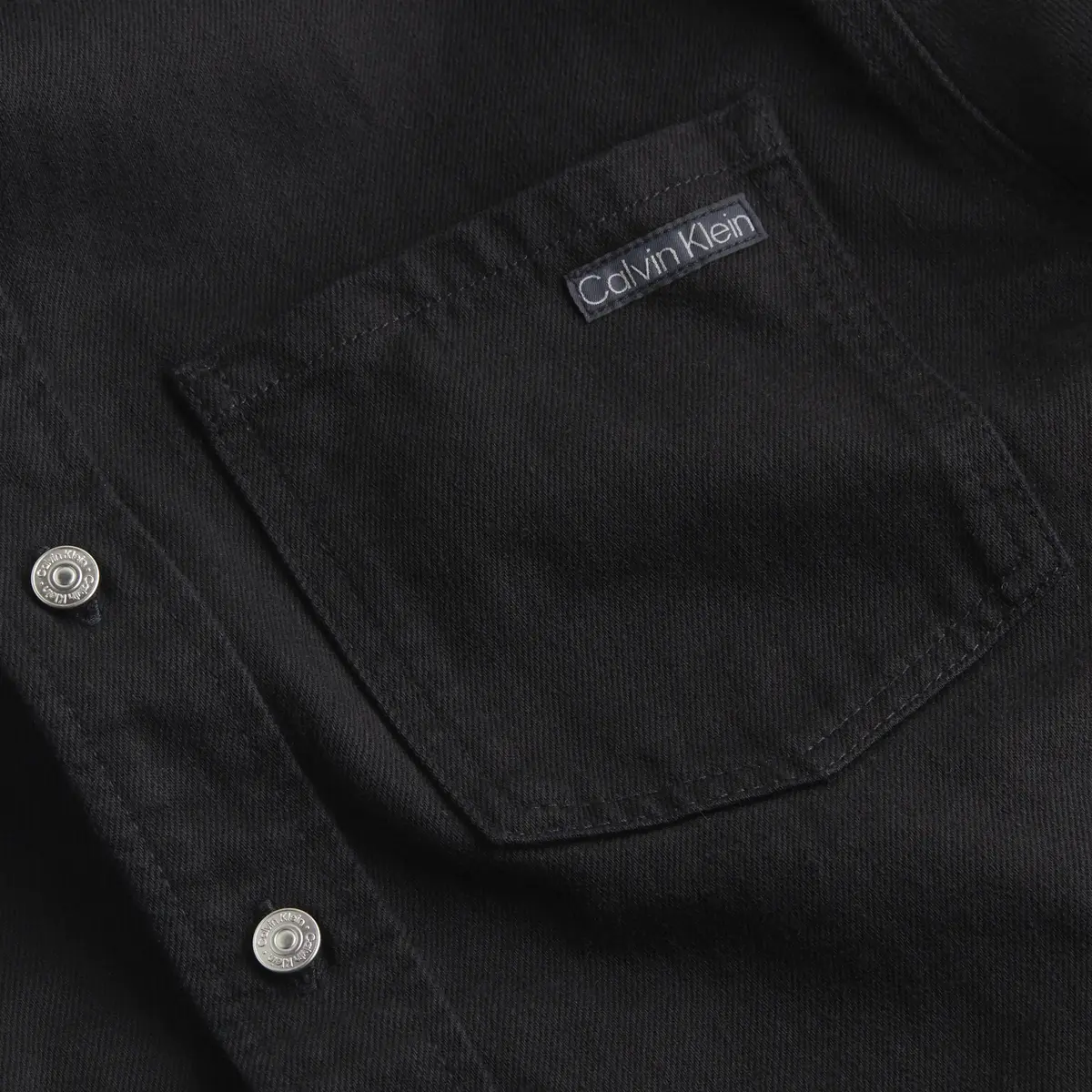 Calvin Klein DAD DENIM OVERSHIRT Kadın Siyah Kot Gömlek