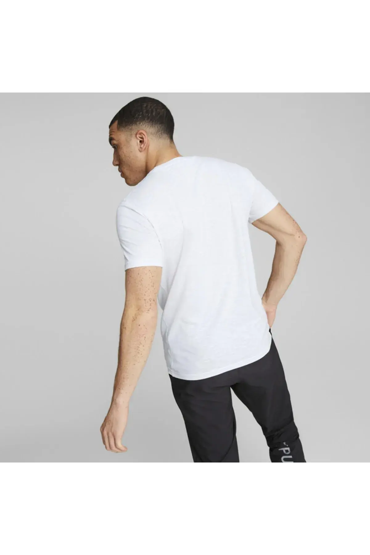 Puma Performance Slogan Cat Tee Beyaz Erkek Koşu Ve Performans T-Shirt