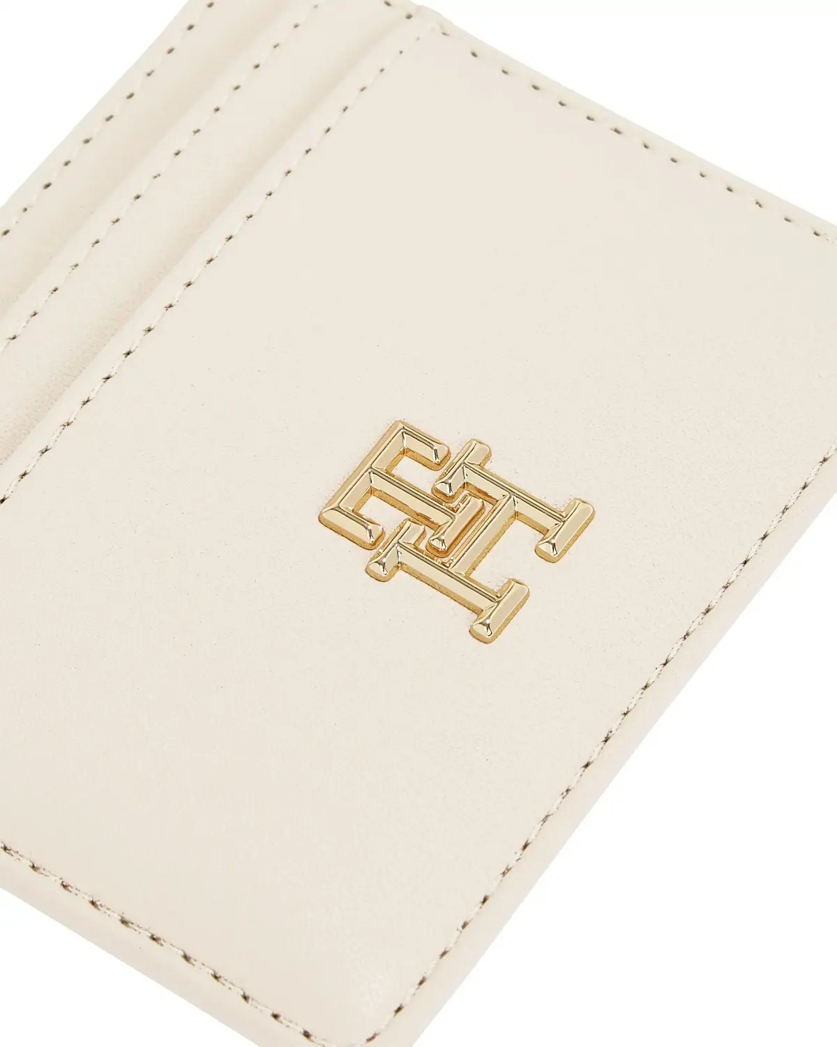 Tommy Hilfiger TH LOGOTAPE CC HOLDE, AA8 Krem Kadın Cüzdan