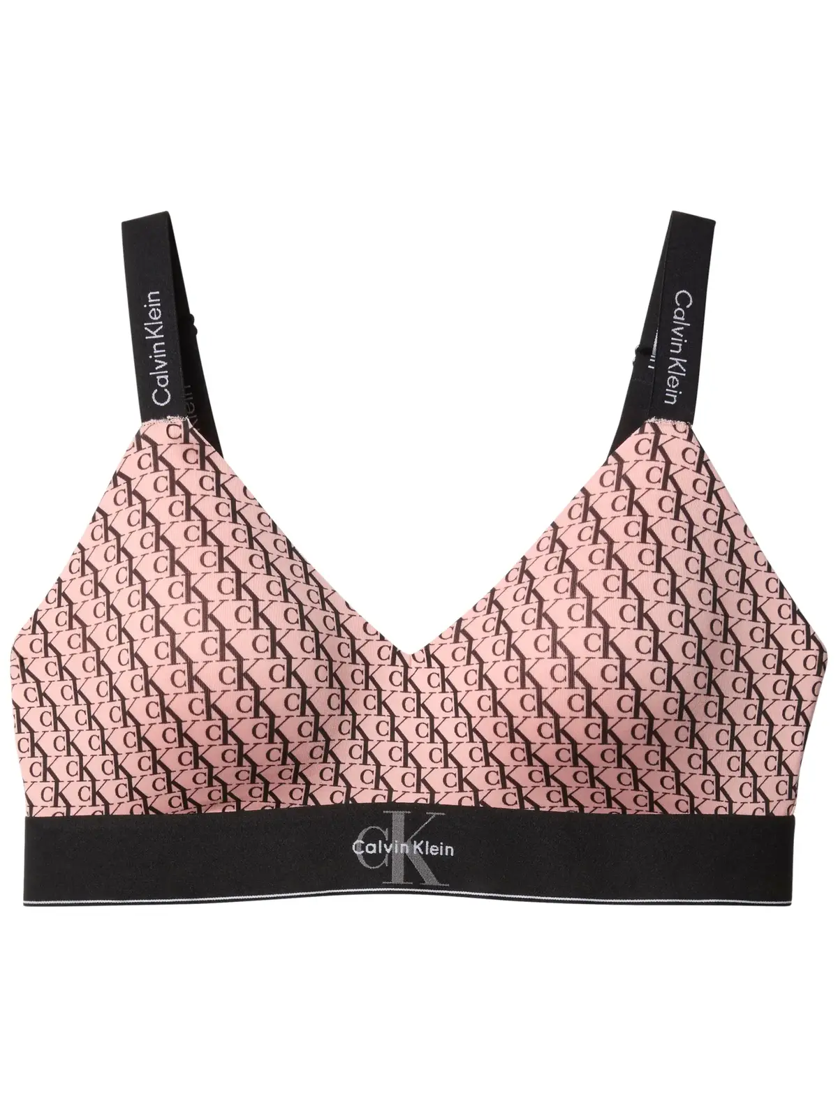 Calvin Klein LIGHTLY LINED BRALET, Pembe Hafif Astarlı CK Logolu Bralet