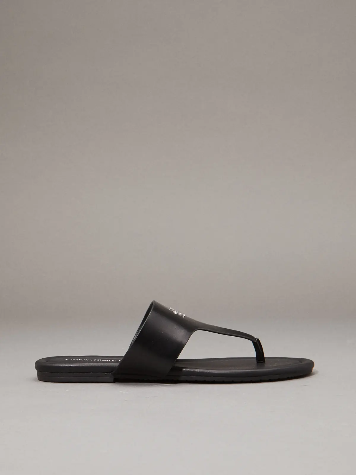 Calvin Klein FLAT SANDAL TOEPOST, 0GJ Siyah Kadın Terlik