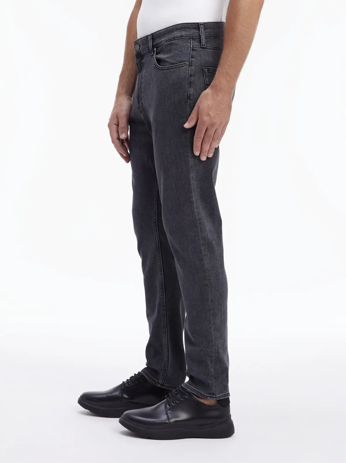 Calvin Klein TAPERED WASHED BLACK Erkek Antrasit Kot Pantolon