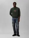 Calvin Klein LS EU 350TERRY MONOL, LLG Yeşil Erkek Sweatshirt