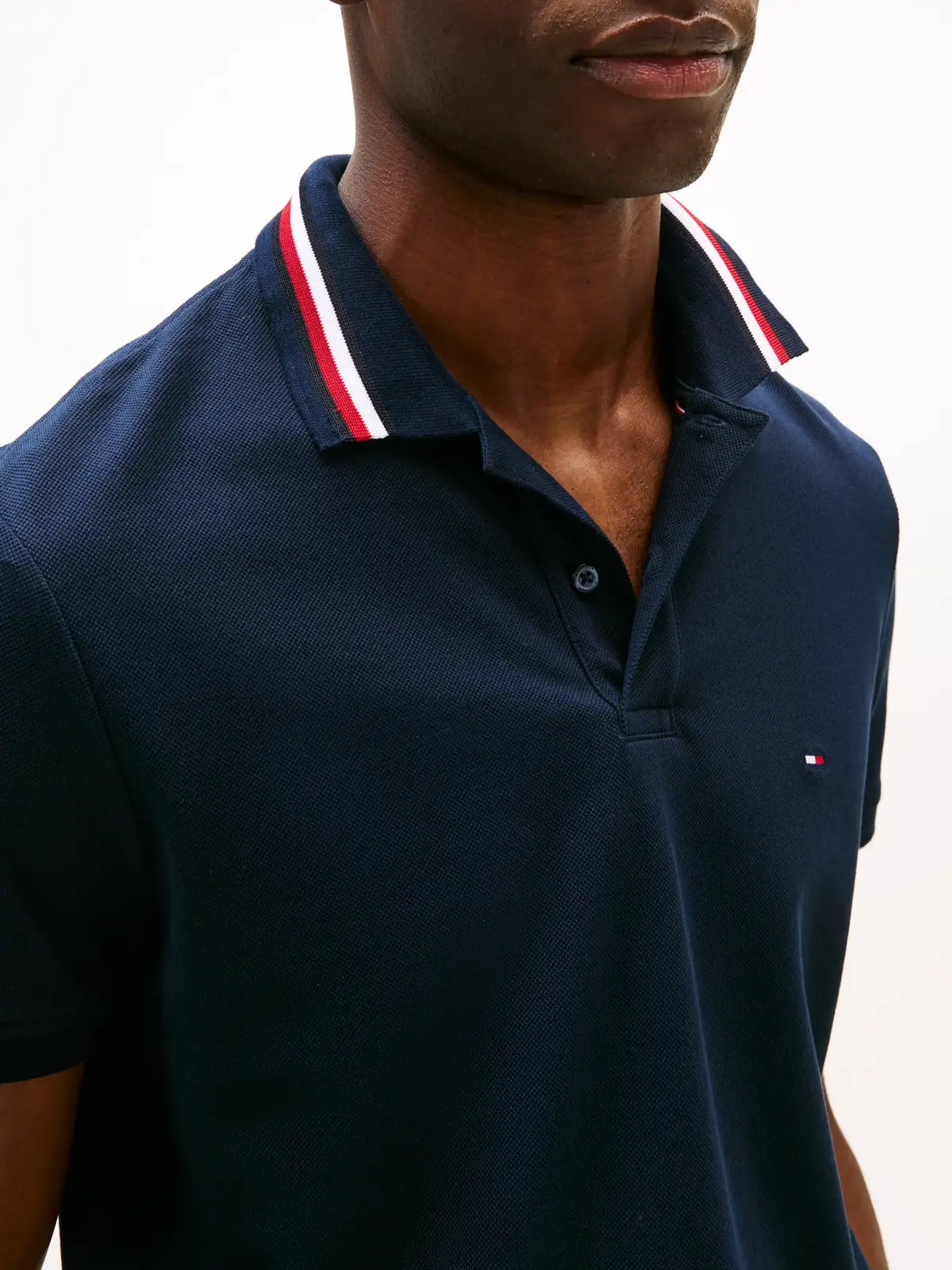 Tommy Hilfiger RWB COLLAR REG POLO, DW5 Siyah Erkek T-Shirt & Polo