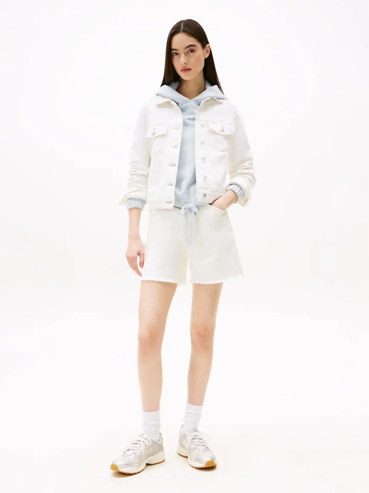 Tommy Hilfiger MOM SHORT BI8194, 1CE Krem Kadın Şort