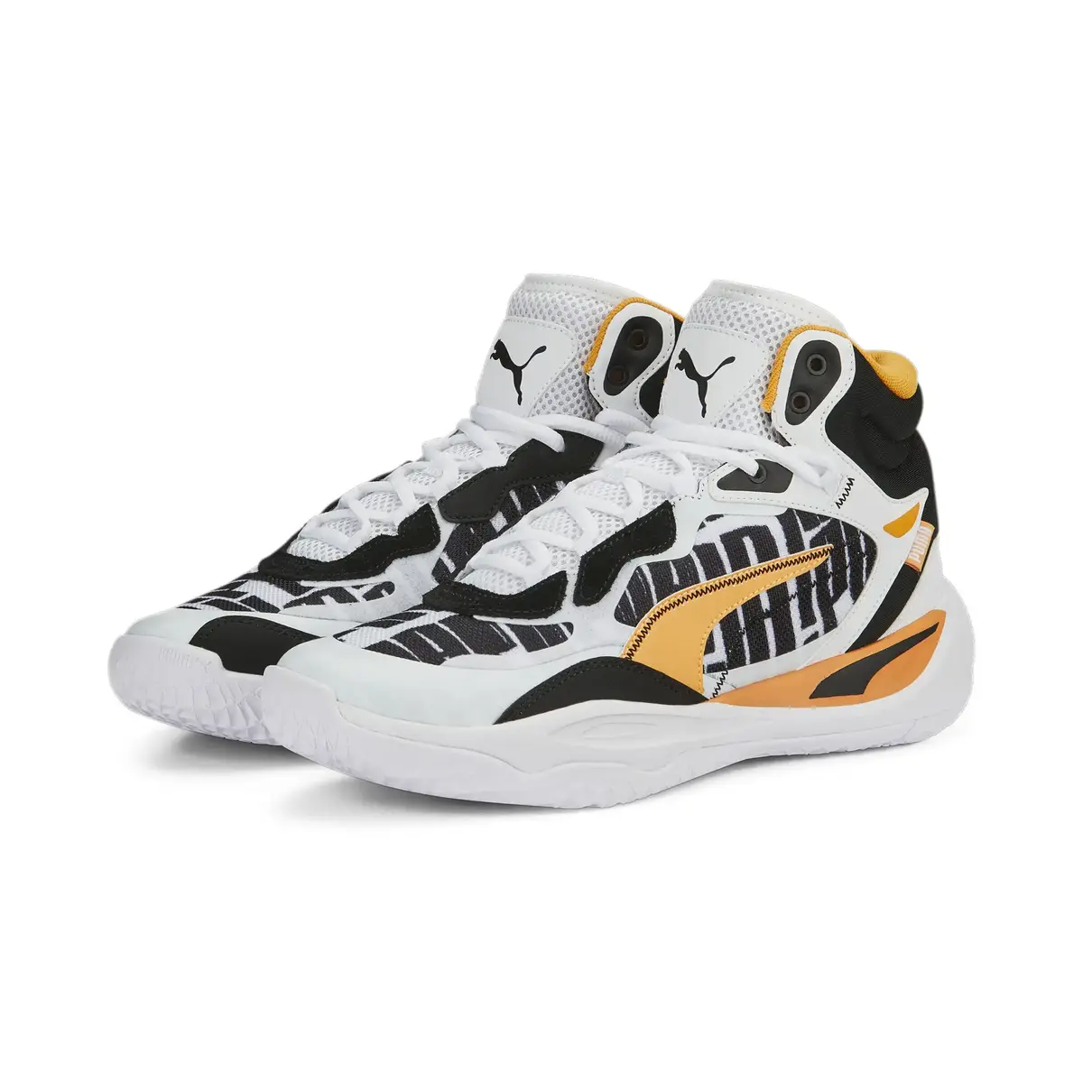 Puma Playmaker Pro Mid Block Part White Clementıne Beyaz Erkek Günlük Spor Ayakkabı