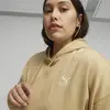 Puma CLASSICS Cropped Hoodie Bej Kadın Sweatshirt