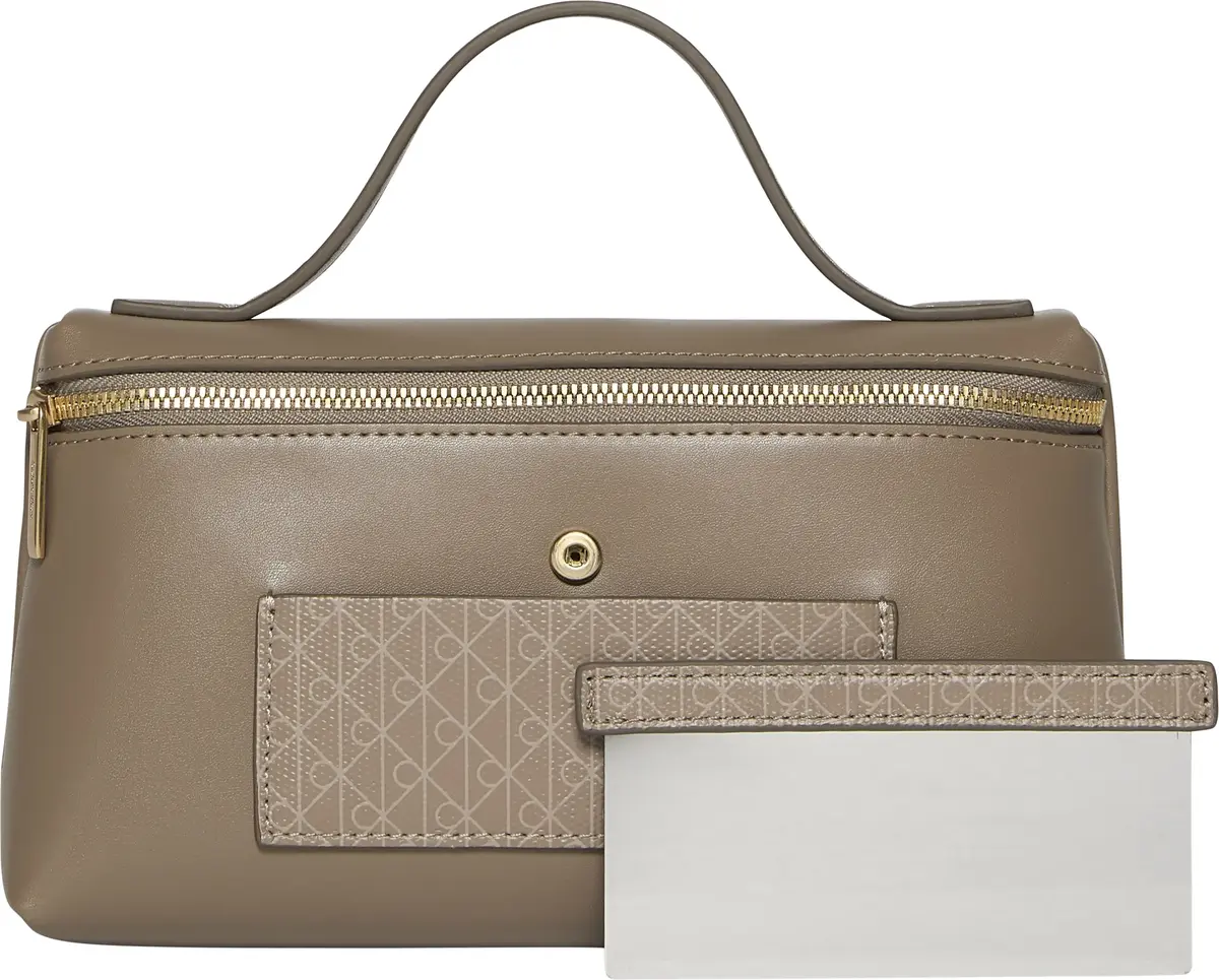 Calvin Klein EMBLEM AOP BEAUTY CASE GIFTSET Kadın Siyah El Çanta