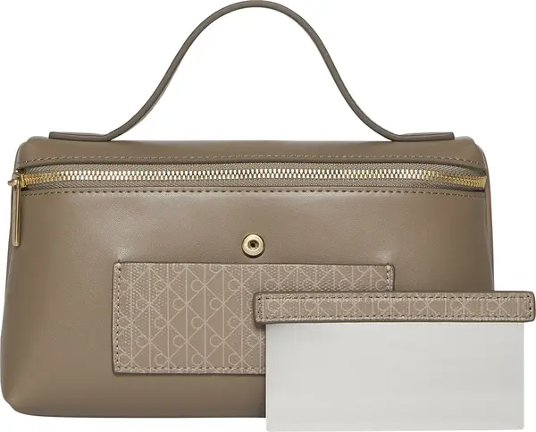 Calvin Klein EMBLEM AOP BEAUTY CASE GIFTSET Kadın Siyah El Çanta