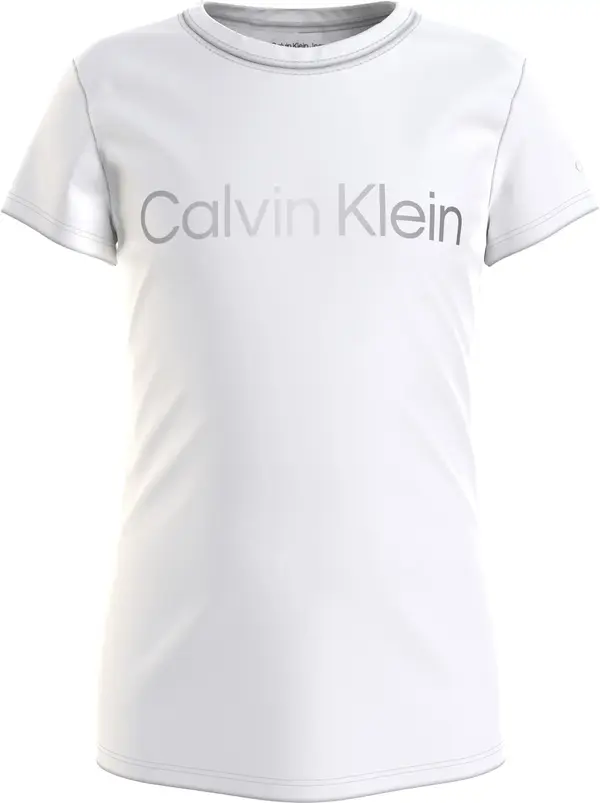 Calvin Klein INST SILVER LOGO SLI Kadın Beyaz T-Shirt
