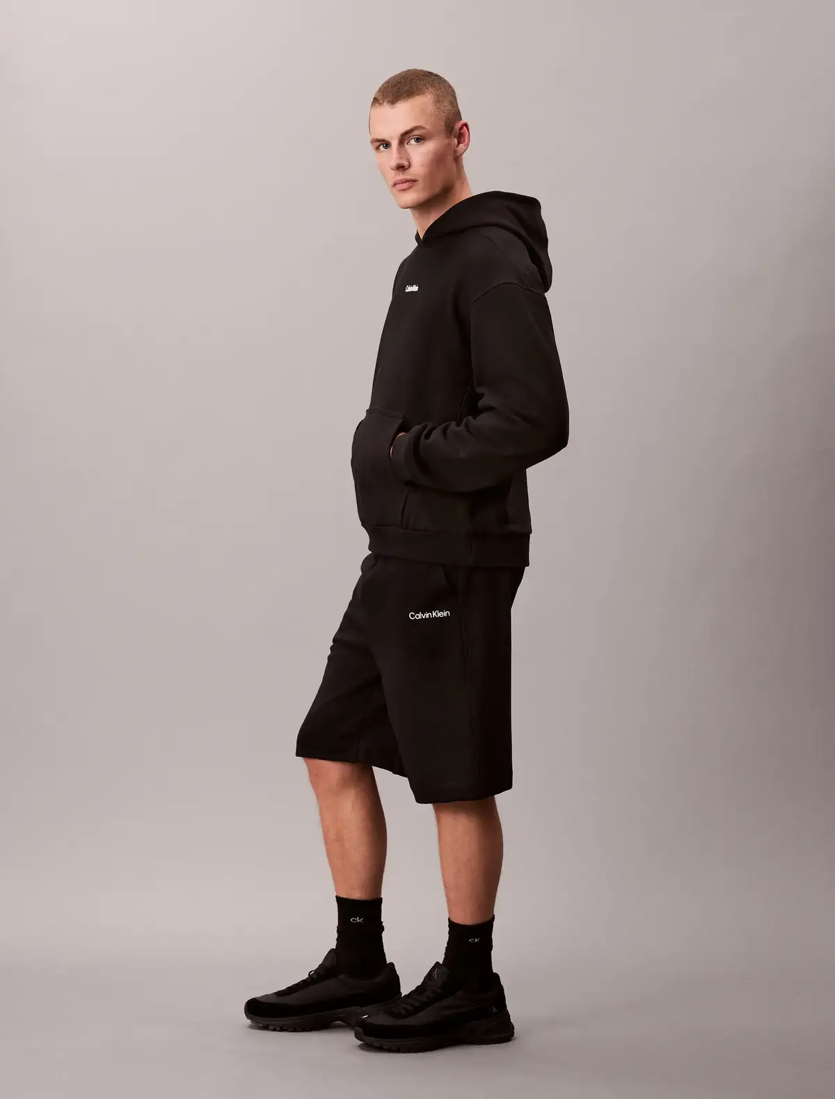Calvin Klein FLEECE SHORT, Siyah Erkek Bermuda Şort