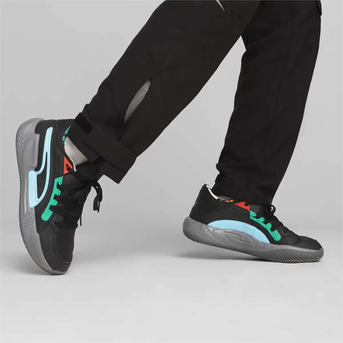 Puma Court Rider Chaos Block Party Siyah Erkek/Unisex Basketbol Ayakkabısı