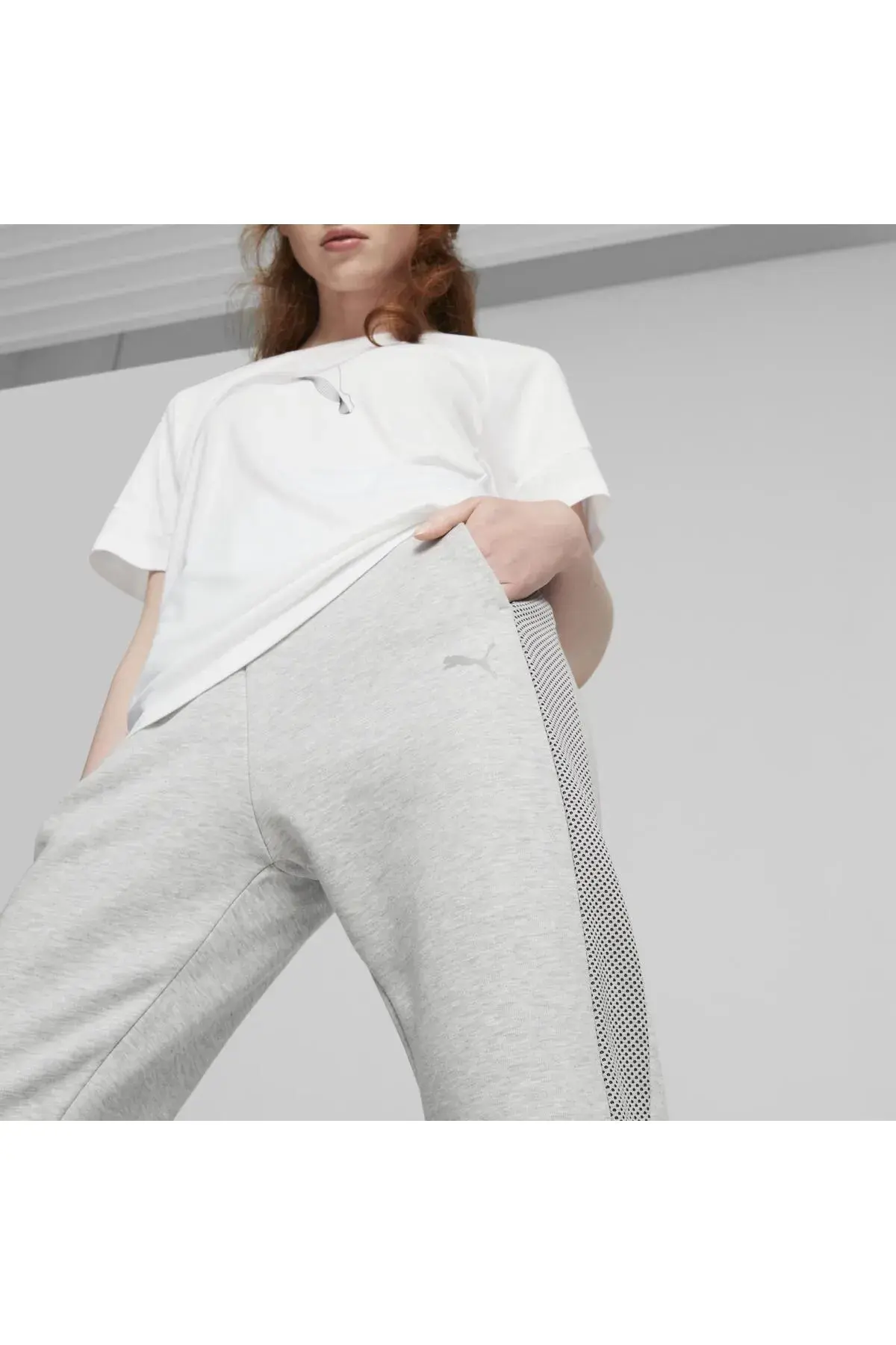Puma EVOSTRIPE High-Waist Pants Açık Gri Kadın Eşofman Altı