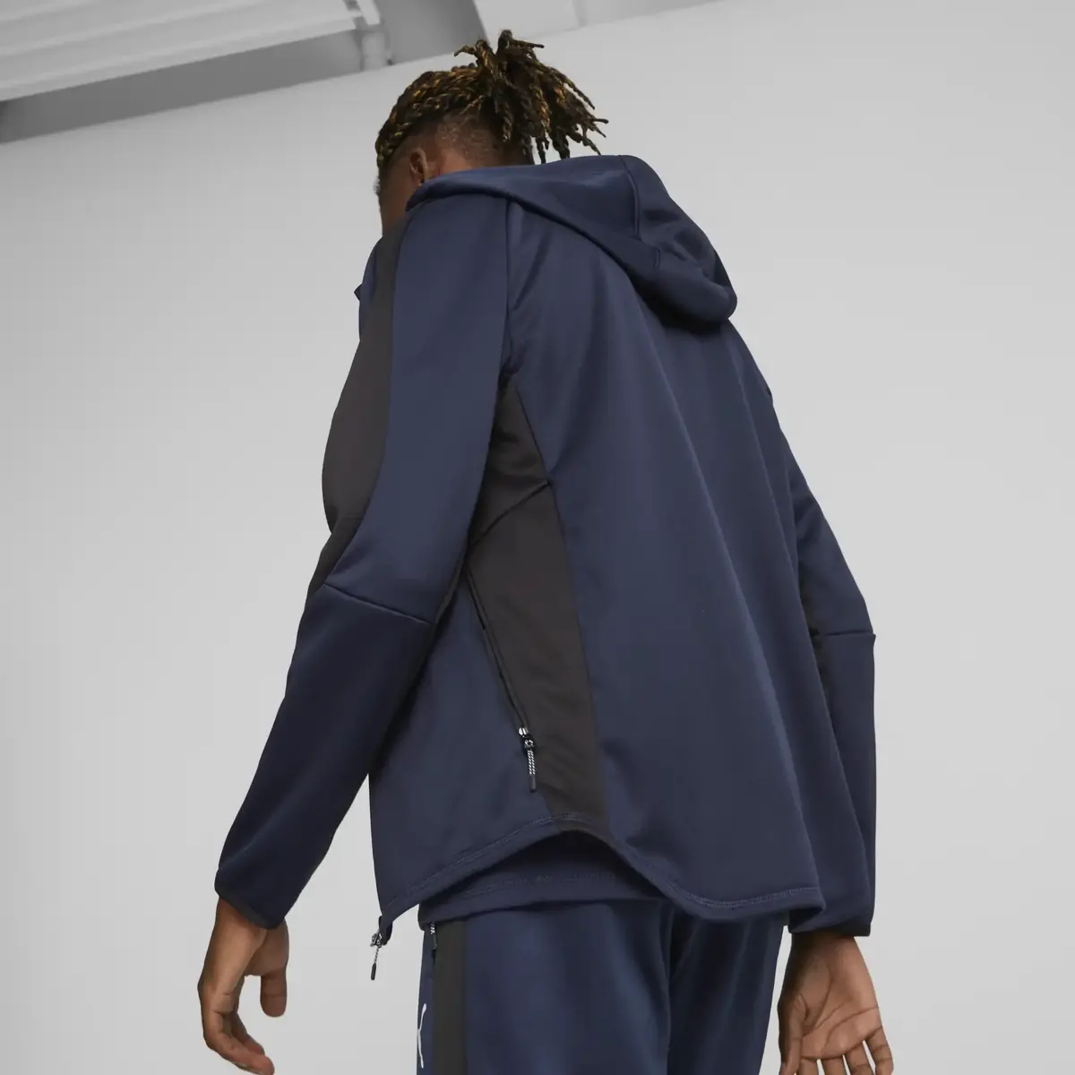 Puma EVOSTRIPE Full-Zip Hoodie Lacivert Erkek Hoodie