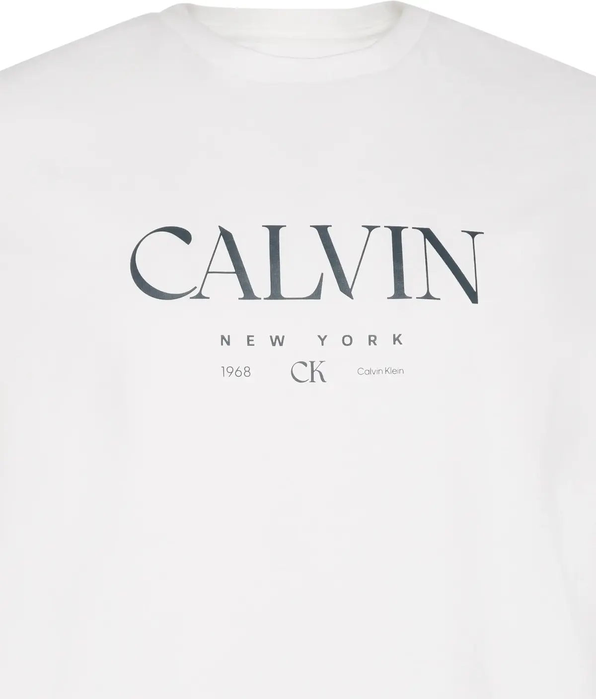 Calvin Klein SS 20S LN CALVIN GRAPHIC TEE Erkek Beyaz T-Shirt