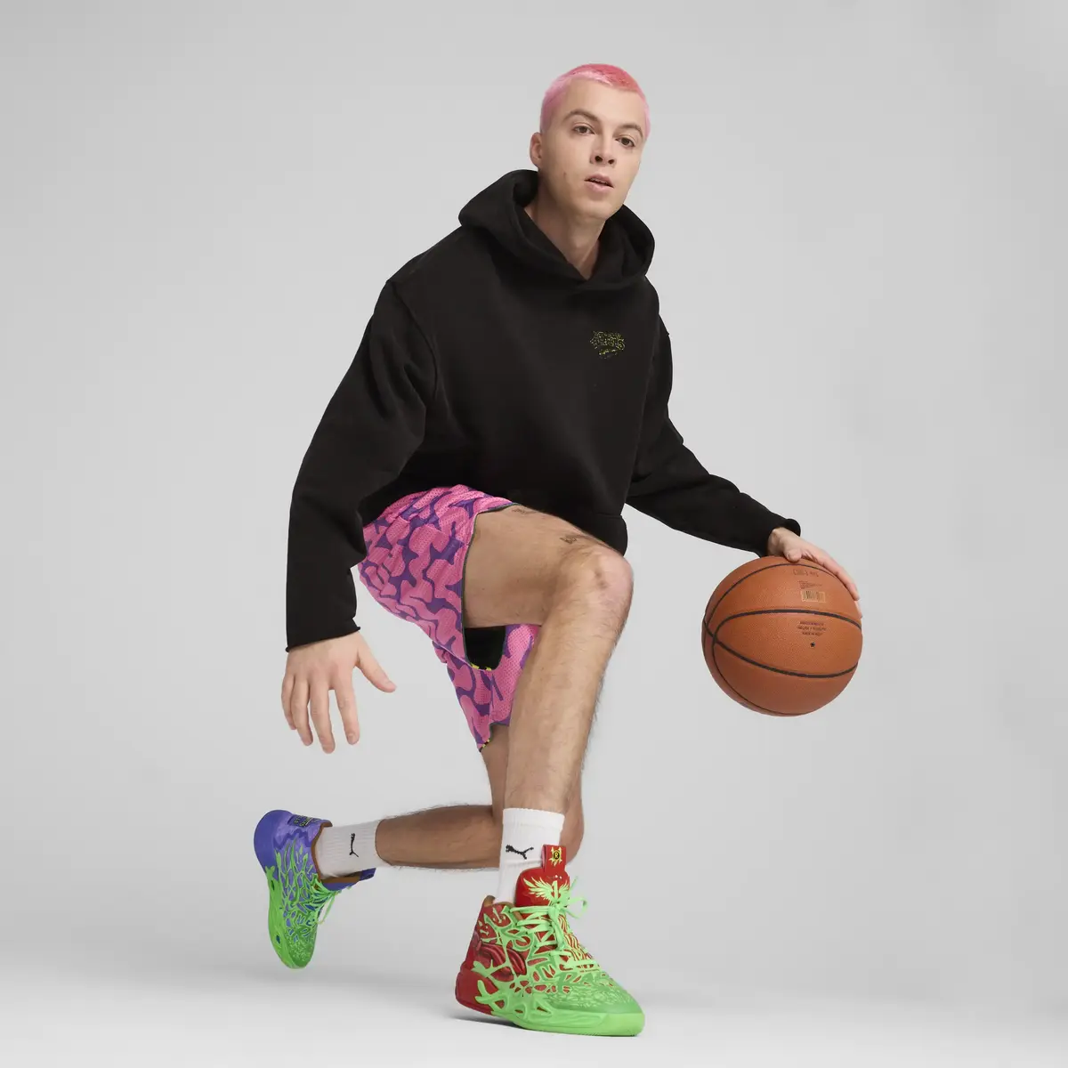 Puma Hoops x TMNT Hoodie Siyah Erkek Sweatshirt