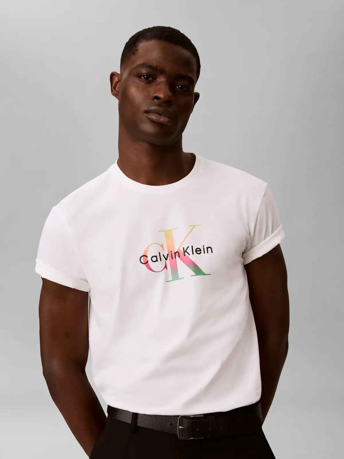 Calvin Klein SS 20S CK PRIDE26 GR, YAA Beyaz Erkek T-Shirt