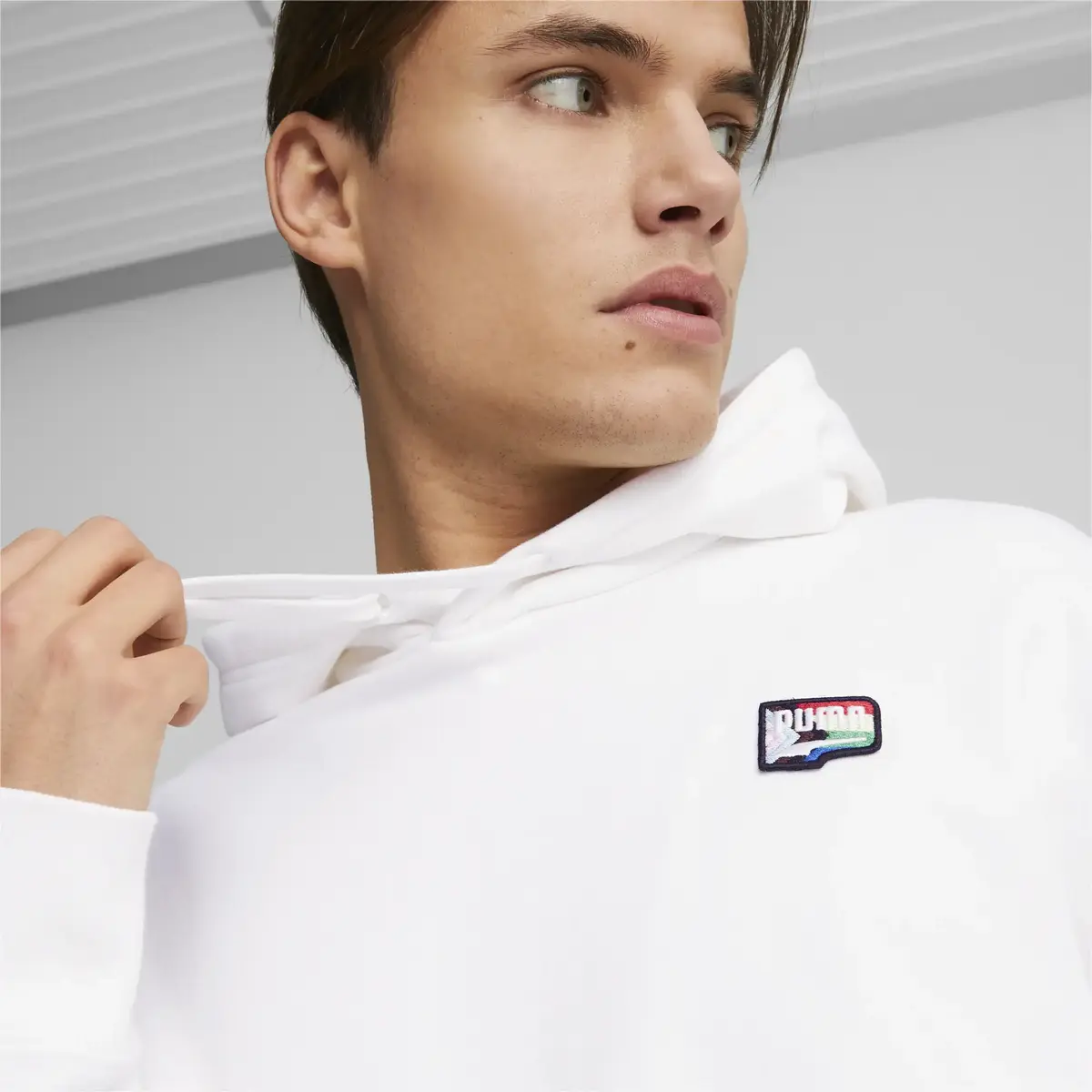 Puma DOWNTOWN PRIDE Hoodie Beyaz Unisex Sweatshirt