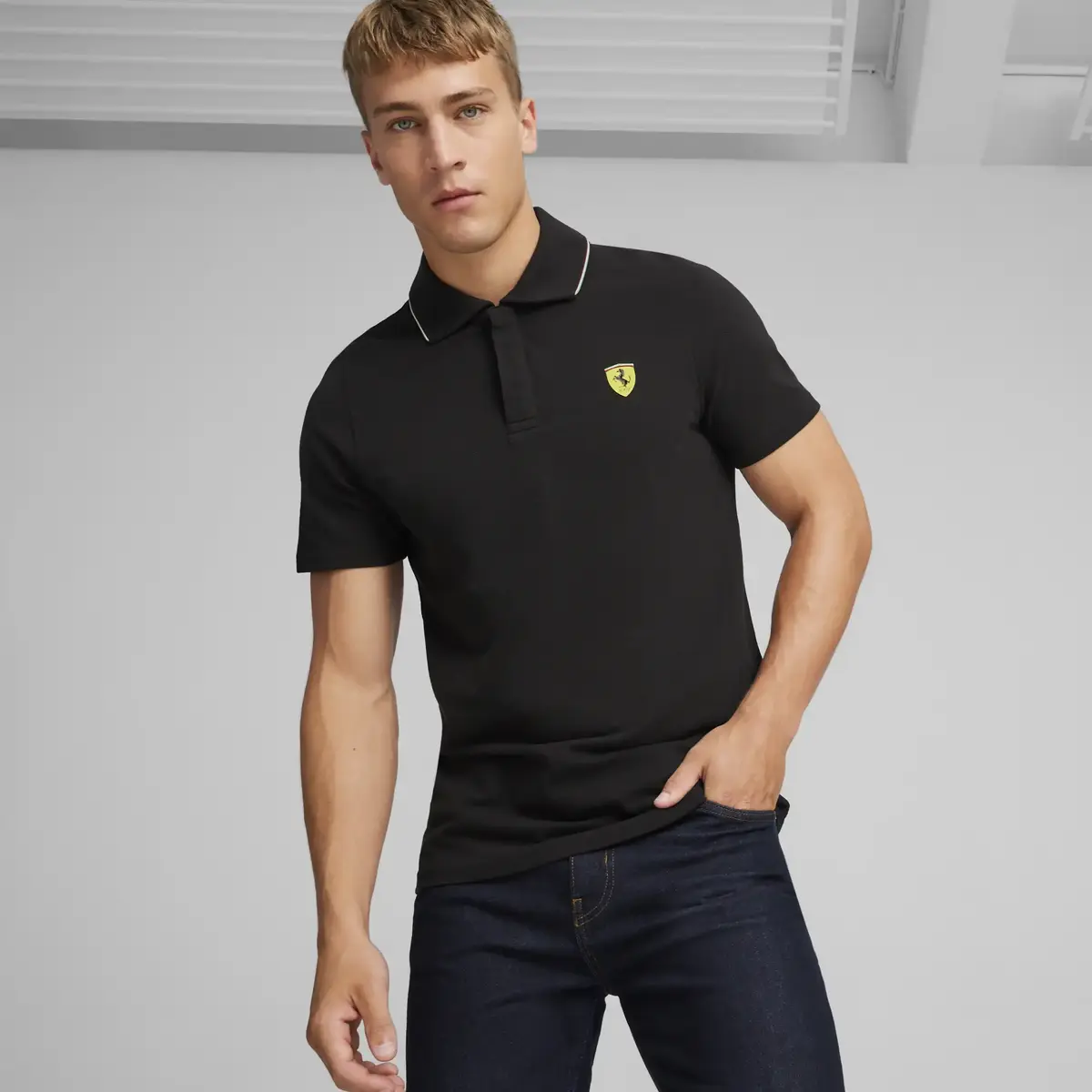 Puma Ferrari Race Polo Siyah Erkek T-Shirt & Polo