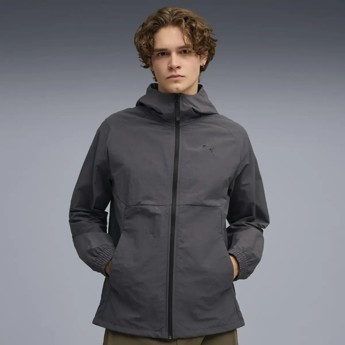 Puma PUMATECH Woven Jacket Gri Erkek Fermuarlı Ceket